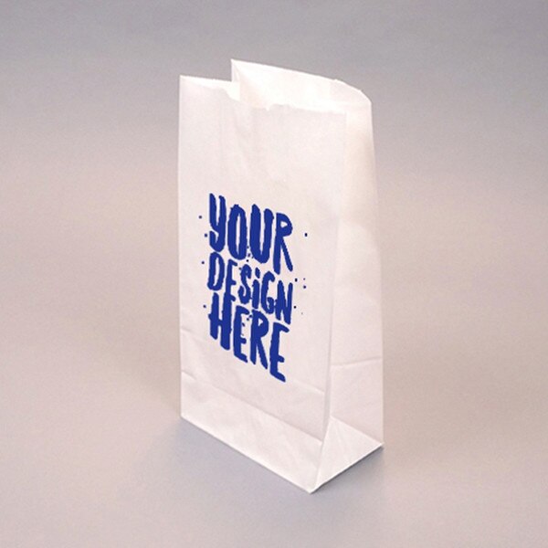 Custom-Printed White Kraft 12-lb Ba